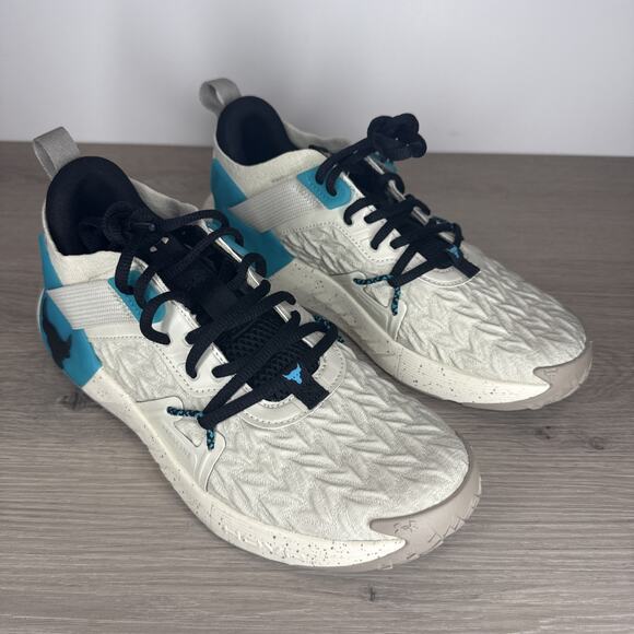 New Under Armour Project Rock 6 Training Shoes Men\'s Size 7.5 Tan Teal 3026534 main image 7